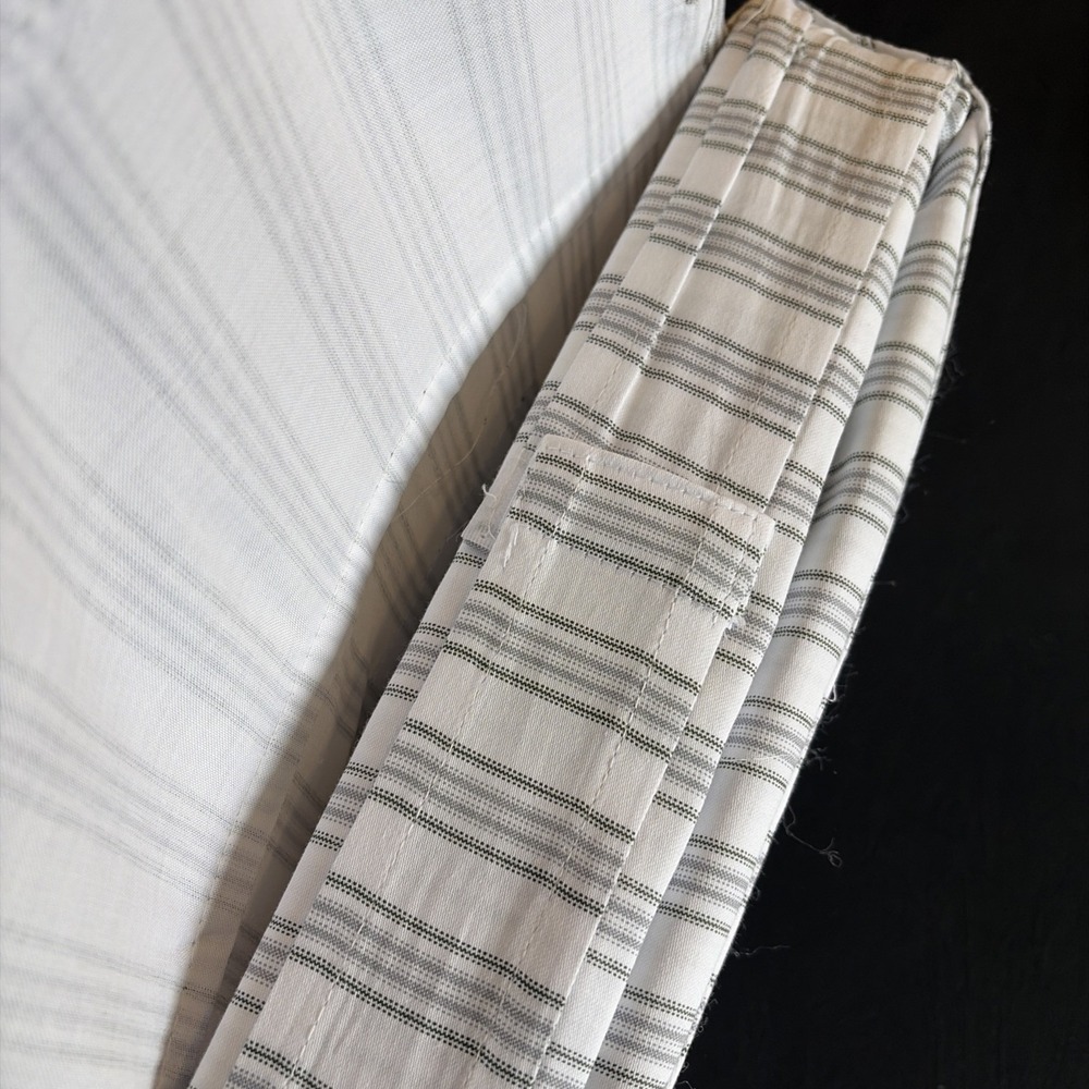 Brooks Brothers Twin XL Sheet Set 100% Cotton Grey Striped 15" Deep Mattress - Picture 6 of 6